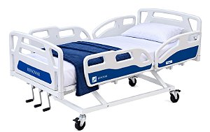 Cama Hospitalar Manual 3 Movimentos com Elevação do Leito Luxo