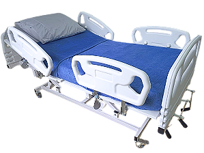 Cama Hospitalar Manual 3 Movimentos com Elevação do Leito Luxo