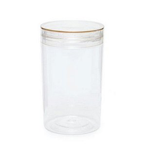 POTE PET 900ML TAMPA CRISTAL 18CM A X 8,5CM DE DIÂMETRO 0900