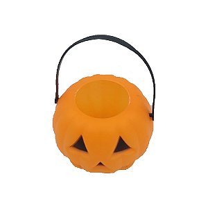 MINI BALDE ABOBORA LARANJA 6CM ALT X 6CM LARG X 6CM COMP