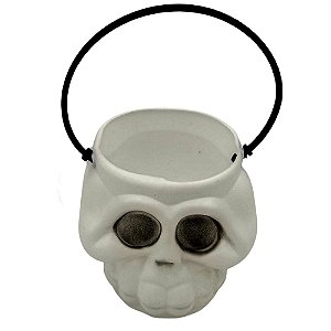 Baldinho Cabeça de Caveira Branco 250ml