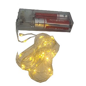Enfeite Decorativo Mini Led Amarelo c/ 30 lâmpadas 3 Metros