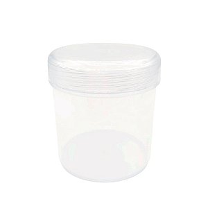 Pote Acrílico 200ml Tampa Rosqueável Com 4 Unidades