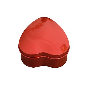 Lata Coração Metal Vermelha 80ml Pacote Com 10 Unidades