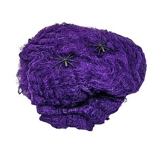 Teia de Aranha Branca Halloween Decorativa 20gr