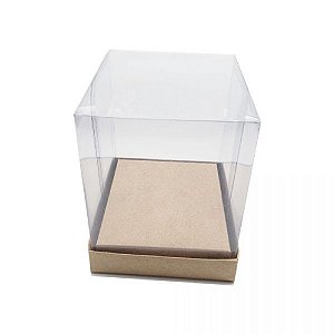CAIXA MINI BOLO C/ TAMPA TRANSPARENTE 8x8x11