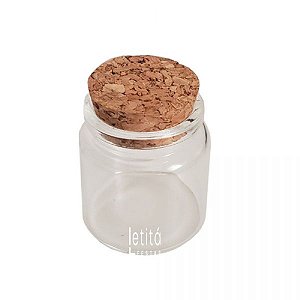 Mini Pote De Vidro Com Rolha 50ml