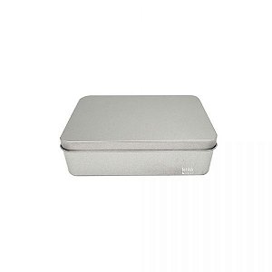 Lata Retangular Prata 300ml c/ 6 unidades 12X9X4cm