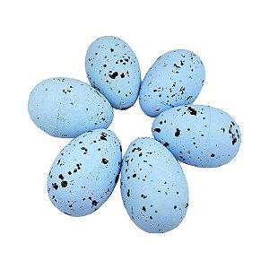 OVO DECORATIVO C/12 UNDS 5,5X4CM AZUL 0187