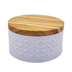 LATA BAIXA TEXTURA G 8X13,5CM BRANCA 5142