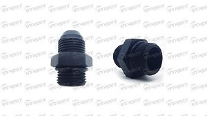 NIPLE 10 AN X 10 AN O-RING CONEXÃO ALUMÍNIO - PRETO