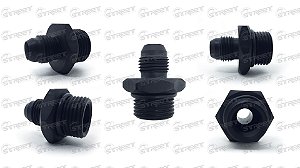 Niple 8an X 6an O-ring Aeroquip Conexão Alumínio Preto
