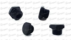 TAMPÃO PARA ROSCA 10 AN | AN 10 ALUMÍNIO - PRETO