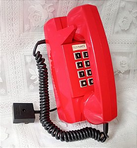 Telefone Antigo Vermelho clássico GTE - Decoração