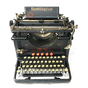 FUNCIONANDO - Máquina De Escrever Datilografia Remington 12 Ano de 1922 Typewriter MADE IN USA