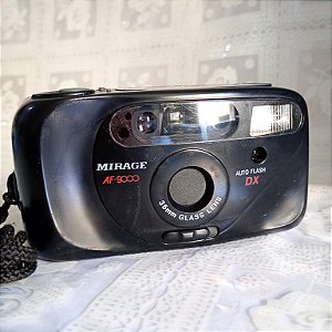 Funcionando Câmera Automática Mirage AF-9000 com  Flash Analógica