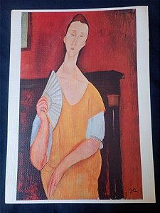 Modigliani - Retrato de Mme. Zorobovska - impresso Fine Art