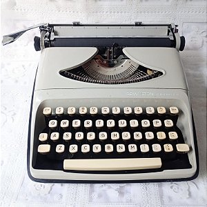 RARA! Funcionando Máquina De Escrever Remington Premier cor cinza e preta - Typewriter