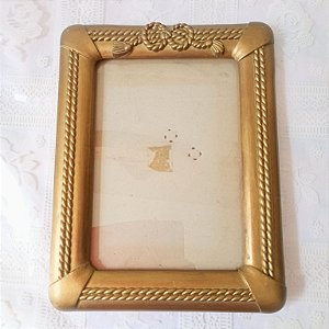 MOLDURA Porta - retrato clássica dourada - 22x17cm