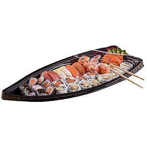 Barco Para Sushi Descartável Grande Médio Pequeno 5 Unidades Com Tampa -  Ganrai - Utensílios Japoneses e Produtos Orientais
