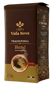 CAFÉ VIDA NOVA TRADICIONAL BLEND 250g - PREDOMINANTE ARÁBICA VACUO