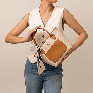 Bolsa Rafitthy Caramelo/ Crua 2816233A