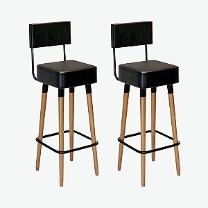Kit com 2 Banqueta Gourmet 70 cm Pés Palito
