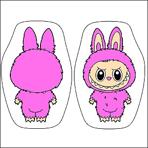 Almofada Naninha do Labubu Rosa – Pelúcia Decorativa Macia Infantil