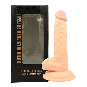 Prótese Em Cyber Com Escroto E Ventosa 17 x 3,5 cm - Importado