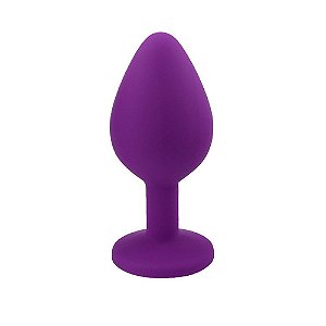 Plug Anal Aveludado Com Pedra 8,3 x 3,2 cm - Gtoys