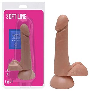 Prótese Com Escroto E Ventosa 17,5 x 3,8 cm - Kgel