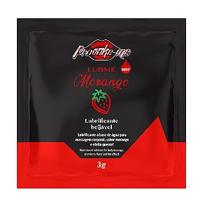 Lubrificante Morango Hot Beijável Sachê 3g - Provoke Me