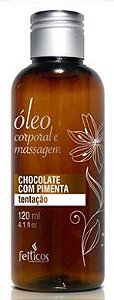 Óleo Aromático Para Massagem - Chocolate Com Pimenta 120ml - Feitiços