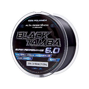 Linha Black Tamba Preta 0,37mm 300m Monofilamento (Maruri)