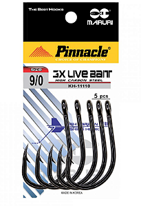 Anzol Pinnacle 3X Live Bait Nº 04 20Pçs (Maruri)