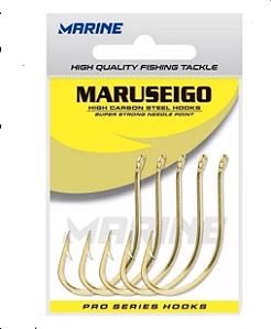 Anzol Maruseigo Gold n°22 Marine Sports c/25 (cartela)