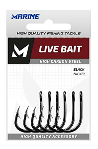 Anzol Live Bait n°3/0 Marine Sports c/30 (cartela)