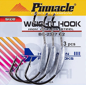 Anzol Pinnacle Weight Hook Black n° 6/0 Maruri c/3