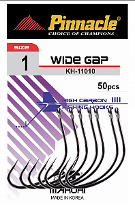Anzol Pinnacle Wide Gap Black n°02 Maruri c/20 (cartela)