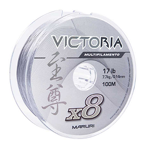 Linha Multifilamento Victoria 8X 100m (Maruri) Cinza 0,18mm