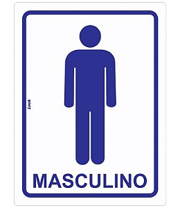 Placa de Sinalização Sanitário Masculino