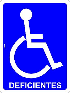 Placa PCD Sinalização Deficientes Cadeirante