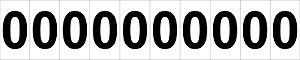 Placa de Sinalização Numeral 0 Cartela com 10 peças