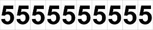 Etiqueta de Sinalização Numeral 5 Cartela com 10 peças