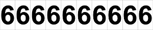 Etiqueta de Sinalização Numeral 6 Cartela com 10 peças