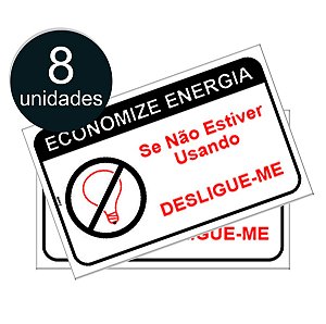 8 Etiquetas Economize Energia Se Não Estiver usando Desligue-me