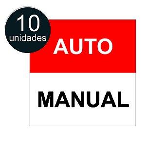 Etiqueta Indicação Auto ou Manual