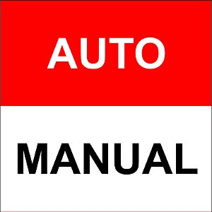 Etiquetas de Sinalização Indicação Auto ou Manual