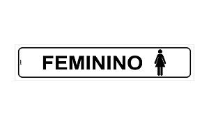 Placa de Sinalização Banheiro Feminino para Porta