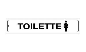 Placa de Sinalização Toalete Feminino para Porta